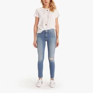 Mother The Looker Ankle Fray Jeans Size 27 Love Gun Skinny Raw Hem